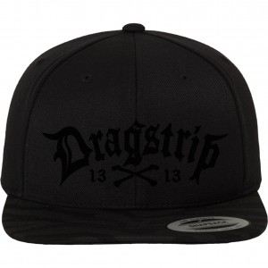 Dragstrip Kustom Black on Black 3d embroidery 13 N Bones Snap Back